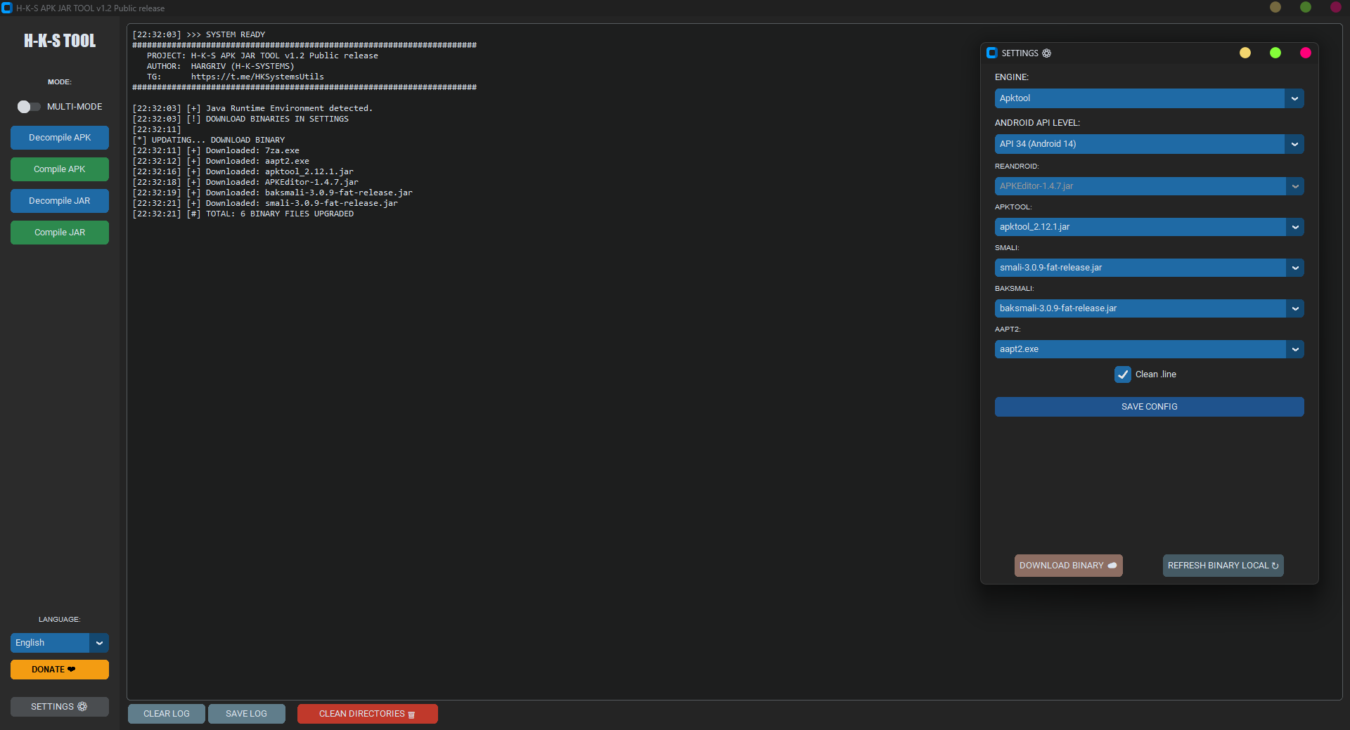 H-K-S Tool Interface